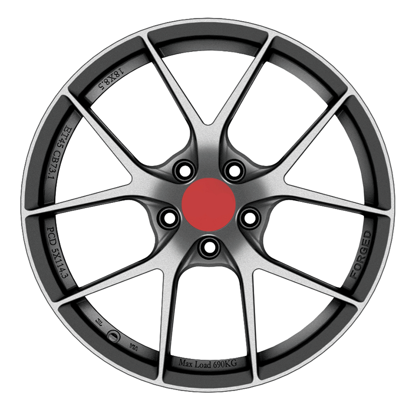 22 inch Silver full painting multi-spokes forged wheels  5*114.3
