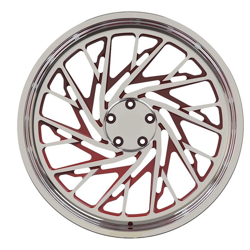 gloss silver multi spokes mechine face concave forged wheel  5*127