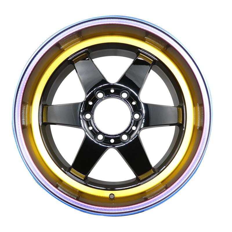 18 inch 6* 139.7mm yellow colourful forged  wheels