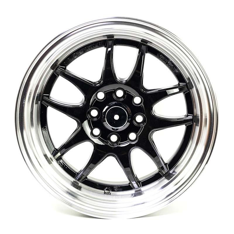 19 inch 8 x 114.3mm Multi-spoke  silver and black colored wheels