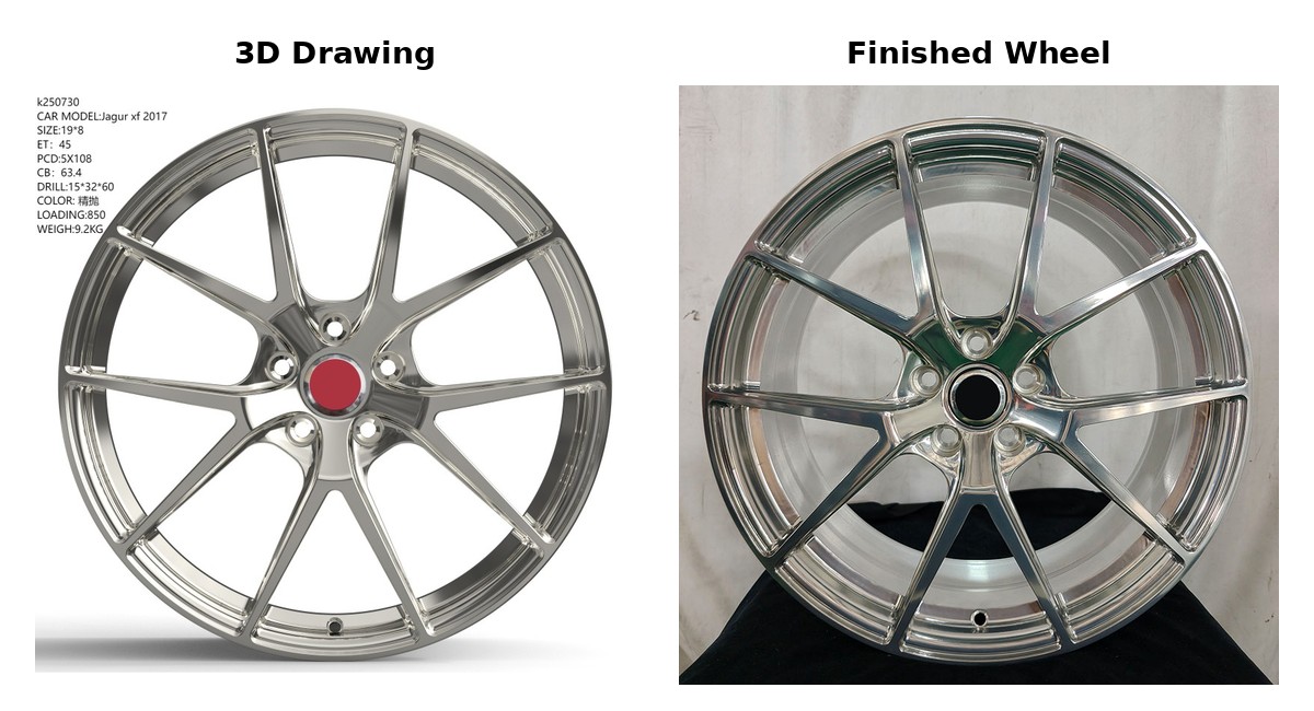 3D drawing confirmation for a custom forged wheel 3D drawing confirmation for a custom forged wheel
